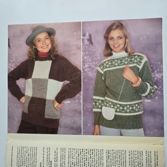 Vintage Unger Skol Yarn Knitting Pattern Book Vol 231 Sweaters & Accessories - Picture 9 of 16